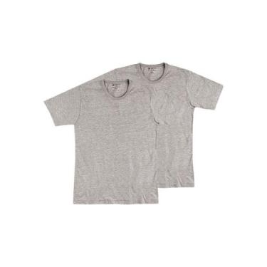 Imagem de Kit com 2 Camisetas Masculina Hering 299, Cinza, M