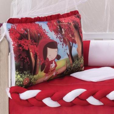 Imagem de Kit De Berço Americano Para Menina Chapeuzinho Sublimado 10 Peças Tran