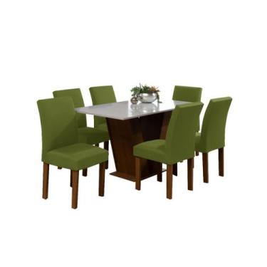 Imagem de Kit 4 Capa De Cadeira Com Elástico Sala Cozinha Luxo - Dennis Confecçõ