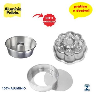 Imagem de Kit De 1 Forma Decorada Alta Margarida + 1 Forma de Bolo + 1 Forma Fun