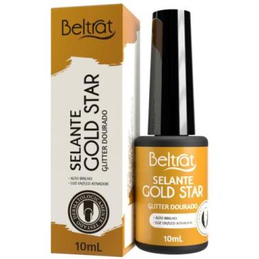 Imagem de Selante Topcoat Glitter Prata ou Dourado Beltrat Led Uv 10ml, Dourado