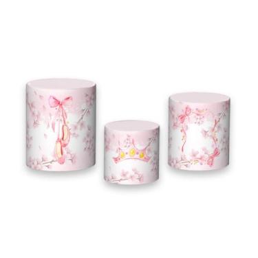 Imagem de Trio De Capa Cilindro - Bailarina Aquarela com Cerejeira 001 - Via Cor