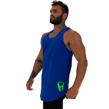 Imagem de Regata Longline Estampa Lateral Masculina MXD Conceito Caveira Verde, 
