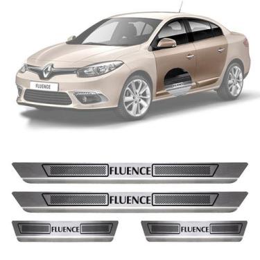 Imagem de Soleira de Aço Inox Escovado Renault Fluence 4 Portas 2015 16 17 - Top
