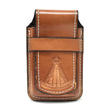 Imagem de Bainha Porta Celular Universal Atrevidu's Country Em Couro, Whisky nos