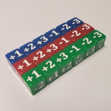 Imagem de 18x CCG Stats Modifier 10mm Dice Compatible with Star Wars: Unlimited/Red for Power, Blue for HP and Green for Experience