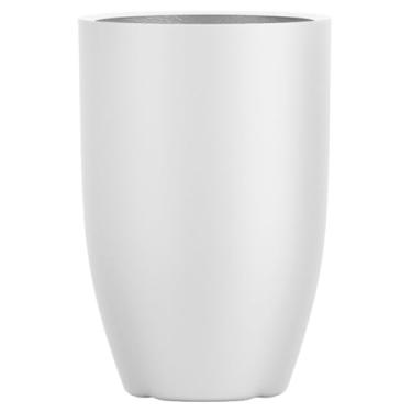 Imagem de Vaso De Planta Fibra De Vidro 75cm Grande Boca Larga Decorativo (Branco Fosco)