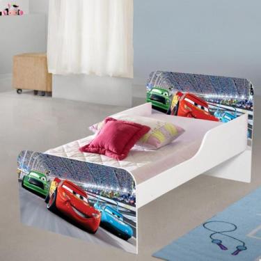 Imagem de Cama MDF caminha para quarto crianças meninos decoração adesivada pers