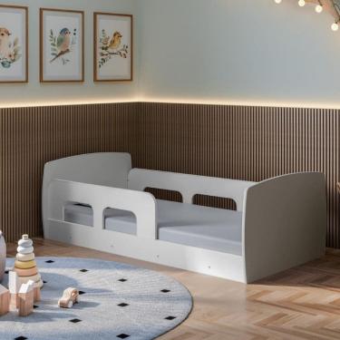 Imagem de Mini Cama montessoriana com Proteção Lateral Ninho Movelbras