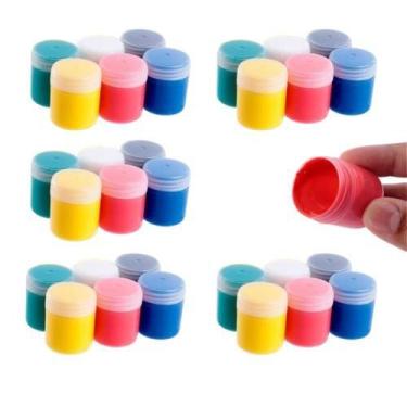 Imagem de Kit 5 Caixas de Tinta Guache 6 Cores Material Escolar Tinta Colorida -
