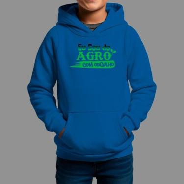 Imagem de Moletom Canguru Infantil Basico Moda Country Inverno Capuz e Bolso Tec