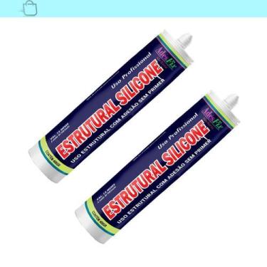 Imagem de Kit 2 Silicone Estrutural Cartucho 400G Adesfix Cor Preto Preto, Preto
