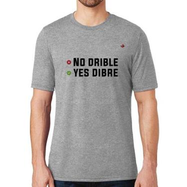 Imagem de Camiseta No drible, yes dibre - Foca na Moda, Cinza, P
