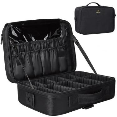 Imagem de Organizador de Maquiagem para Viagem - Maleta com Divisórias Ajustávei