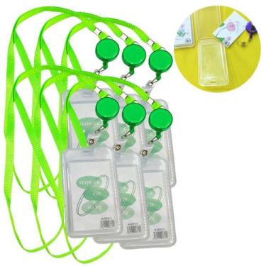 Imagem de Suporte Para Cartão Ajustável 6 Unidades Com Cordão Removível - Kit Po