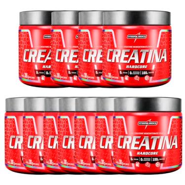 Imagem de Combo 10x Creatina em Pó Hardcore 100% Pura e Monohidratada - 300g Integralmedicaa