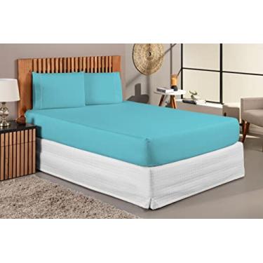 Imagem de Jogo de Lençol 400 Fios Percal Toque Macio com Elástico - Kit 3 ou 2 Peças - Disponível em Solteiro, Casal, Queen e King Size (Tifany, King Size)