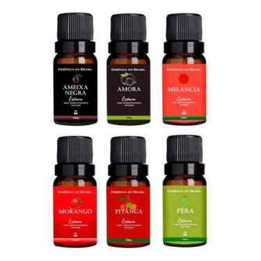 Imagem de Kit 6 Essências de Frutas Aromatizador Difusor Ambientes - Essência do