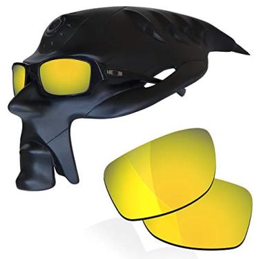 Imagem de RockShell Lentes polarizadas de reposição para óculos de sol Oakley Fives Squared, Racing Gold Mirrorfirm - Geekpolar, Tamanho �nico
