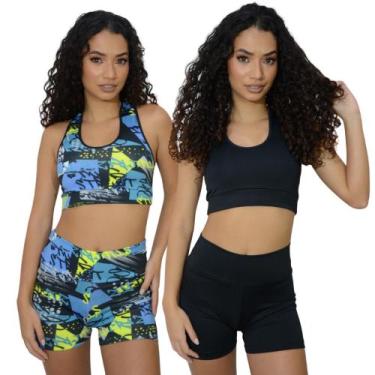 Imagem de Kit 2 conjuntos femininos academia moda fitness - Dbytex, P