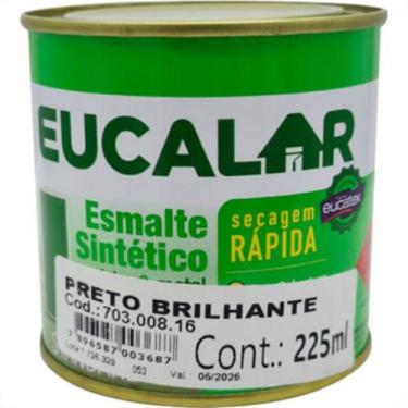 Imagem de Esmalte Sintetico Eucalar 1/16 = (225ml) Preto - EUCATEX