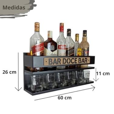 Imagem de Barzinho de Parede - Bar Doce Bar - 60 x 26 Preto Fosco