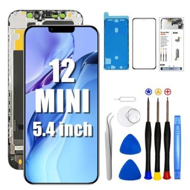 Imagem de SIMDOG Kit de substituição de tela para iPhone 12 Mini de 5,4 polegadas, tela LCD Full HD, digitalizador de tela sensível ao toque, montagem completa + ferramentas de reparo, modelo A2398, A2399