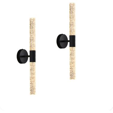 Imagem de Scoe De Parede De Cristal Moderno, Luzes De Parede Led De 14w Lâmpada De Parede Interna, 4500k, Luz De Parede De Quarto Com Fio, Luz De Vaidade Luminárias De Parede Para Sala De, Gold, 2pack