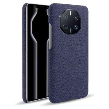 Imagem de Capa para Huawei Mate 60 RS,Capa desenhada em lona,Case Protetora Ultrafina com Empunhadura Macia,Design em Tecido Antichoque e Antiarranhões-Blue