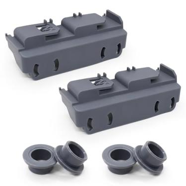 Imagem de Showingo WD28X27241 Kit de suporte de rack e rolo de lava-louças compatível com GE/Haier/Hotpoint conjunto de rodas inferiores para lava-louças substituição para WD12X10439, WD12X10446, WD12X10447 (2