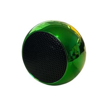 Imagem de Mini Caixa Som Metalizada Bluetooth BT AL2022 Verde - Altomex