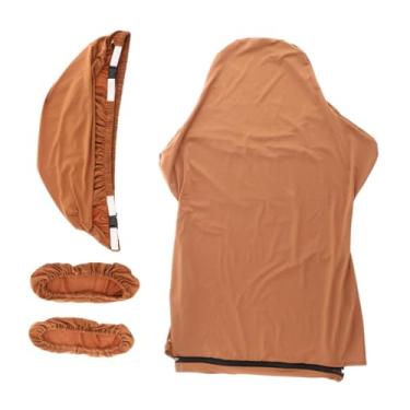 Imagem de WeiLaiKeQi Capas de cadeira de jogos, elástico macio com apoios de braço/tampa traseira/tampa do assento, respirável, CafÉ