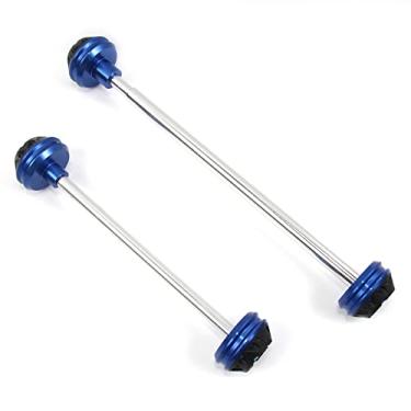 Imagem de Protetores de roda deslizantes de eixo garfo dianteiro e traseiro para Ducati 696 2009-2015 acessórios de motocicleta azul
