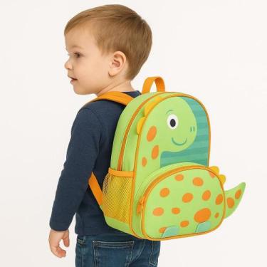 Imagem de Mochila De Dinossauro Escolar Infantil Creche Passeio Verde - Clio Pet
