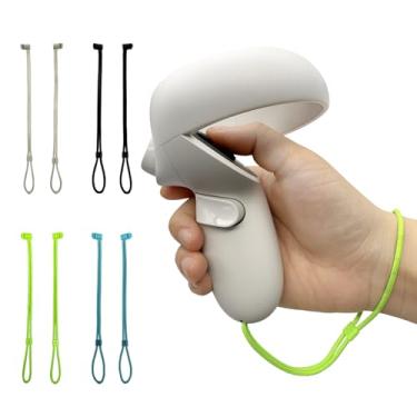 Imagem de Hupaivrmrar Wrist Strap For Meta Oculus Quest 2 Controller Straps Replacement Adjustable Easy Attach Sturdy Hand Strap (1 pair) (Green)