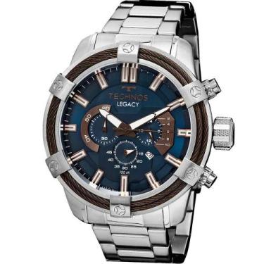 Imagem de Relógio Masculino Technos Legacy Prateado À Prova D'água 100M OS2ABW/1