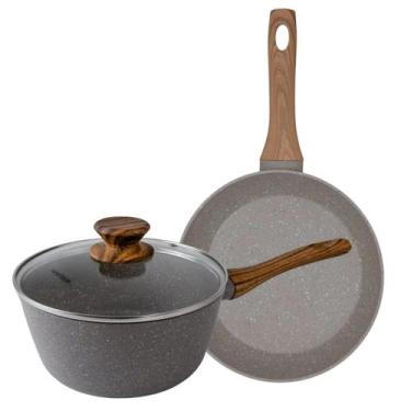 Imagem de Jogo de 2 Peças com Panela e Frigideira Mimo Style Grafito