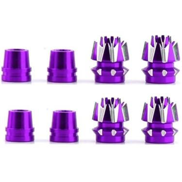 Imagem de 2 Sets Alloy M3 Size 3mm Transmitter 3D Stick Ends for Futaba/Spektrum DX7 FrSky Taranis X9 X7 RadioLink RC Multicopter Quadcopter(Purple)