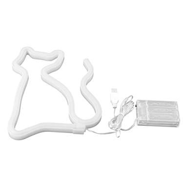 Imagem de Sinal de néon em forma de gato com luz neon LED arte decorativa para festa de casamento USB alimentada por bateria sinais neon iluminação interna (#12)