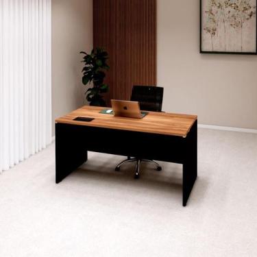 Imagem de Mesa Escritório Plataforma 150cm 1 CX de Tomada Pé Painel F5 - F5 Offi