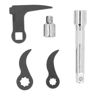 Imagem de Cabeça do Adaptador Crowbar, L Anexo de Barra de Raia do Tipo Ratchet Com Uma Barra de Extensão Ferramentas de Remoção de Meio Eixo para Levantar o Levantamento