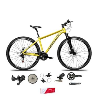 Imagem de Bicicleta Aro 29 Absolute Nero 5 Kit 2x9 Freio Hidráulico K7 Suspensão com Trava (Amarelo, 17)