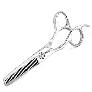 Imagem de Tesoura de cabelo da mão esquerda para desbaste, tesoura de barbeiro de 14 cm, tesoura de repicar, tesoura de barbeiro, Kinsaro