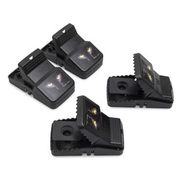 Imagem de Mami dera Armadilhas grandes para ratos – Pacote com 4, resistente, encaixe poderoso, mata instantaneamente em ambientes internos, externos, casa, garagem, fazenda, restaurante, descarte fácil, sem