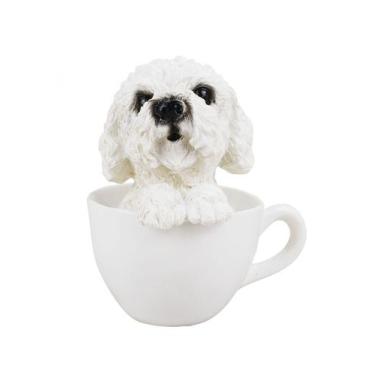 Imagem de Enfeite de Resina Cachorrinho na Xícara 14cm - Taimes