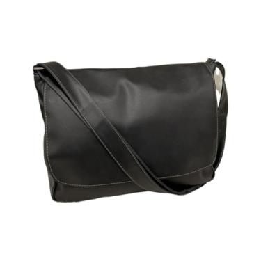 Imagem de Bolsa Carteiro Pasta Executiva Notebook Documentos Transversal Reforçada (Preta)