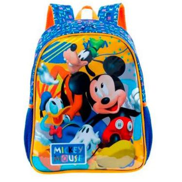 Imagem de Mochila Infantil Escolar de Costas Turma Mickey Mouse