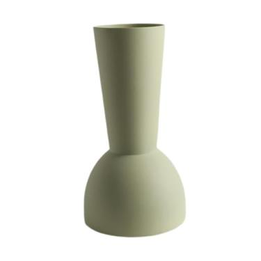 Imagem de Ｂｅｓｇａ Vaso de cerâmica para flores, arranjo de flores, vaso de porcelana fosco versátil, suporte para plantas para corredor, decoração de mesa interna de, Verde