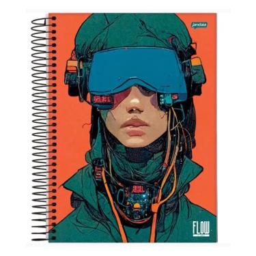 Imagem de Caderno Espiral Capa Dura Universitário A4 20 Matérias 320 Folhas Flow Jandaia Estampa 4