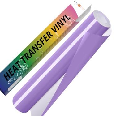 Imagem de HTVRONT Rolo De Vinil Lilás Htv - 30,5 Cm X 3 M Para Passar A Ferro Cricut E Silhouette Cameo, Rolos Transferência Térmica Camisetas, Design Erva Daninha Fácil Cortar